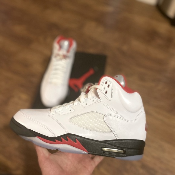 Jordan Other - Nike Air Jordan 5 “Fire Red Silver Tongue”